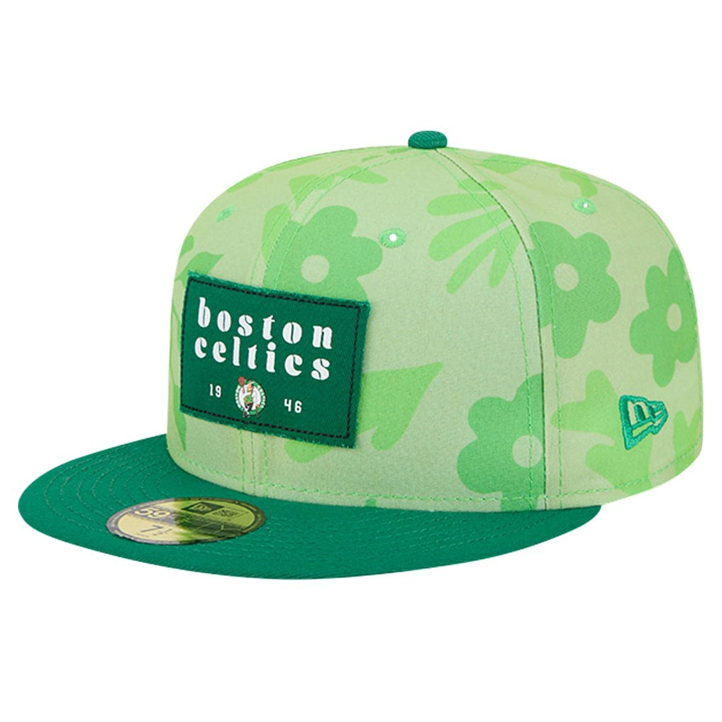 Boston Celtics Palm Fronds 2-Tone 59FIFTY Fitted Hat - Kelly Green | New Era on sale