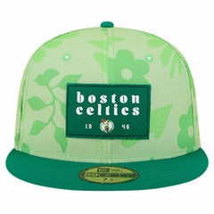 Boston Celtics Palm Fronds 2-Tone 59FIFTY Fitted Hat - Kelly Green | New Era on sale