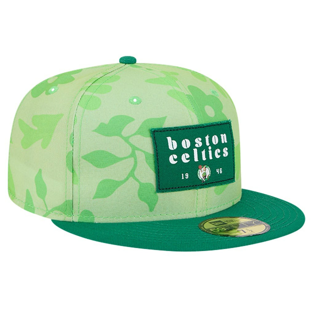 Boston Celtics Palm Fronds 2-Tone 59FIFTY Fitted Hat - Kelly Green | New Era on sale