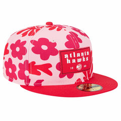 Atlanta Hawks Palm Fronds 2-Tone 59FIFTY Fitted Hat - Red | New Era cheap