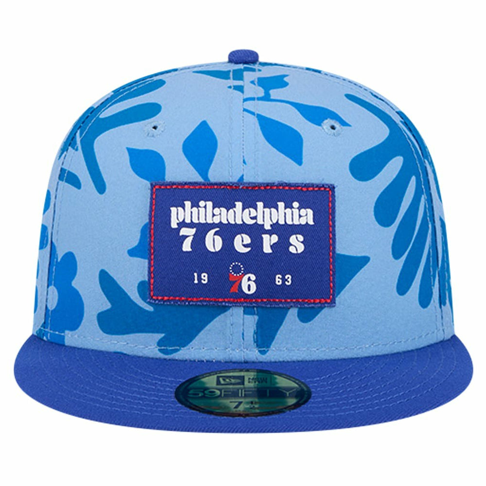 Philadelphia 76ers Palm Fronds 2-Tone 59FIFTY Fitted Hat - Royal | New Era online