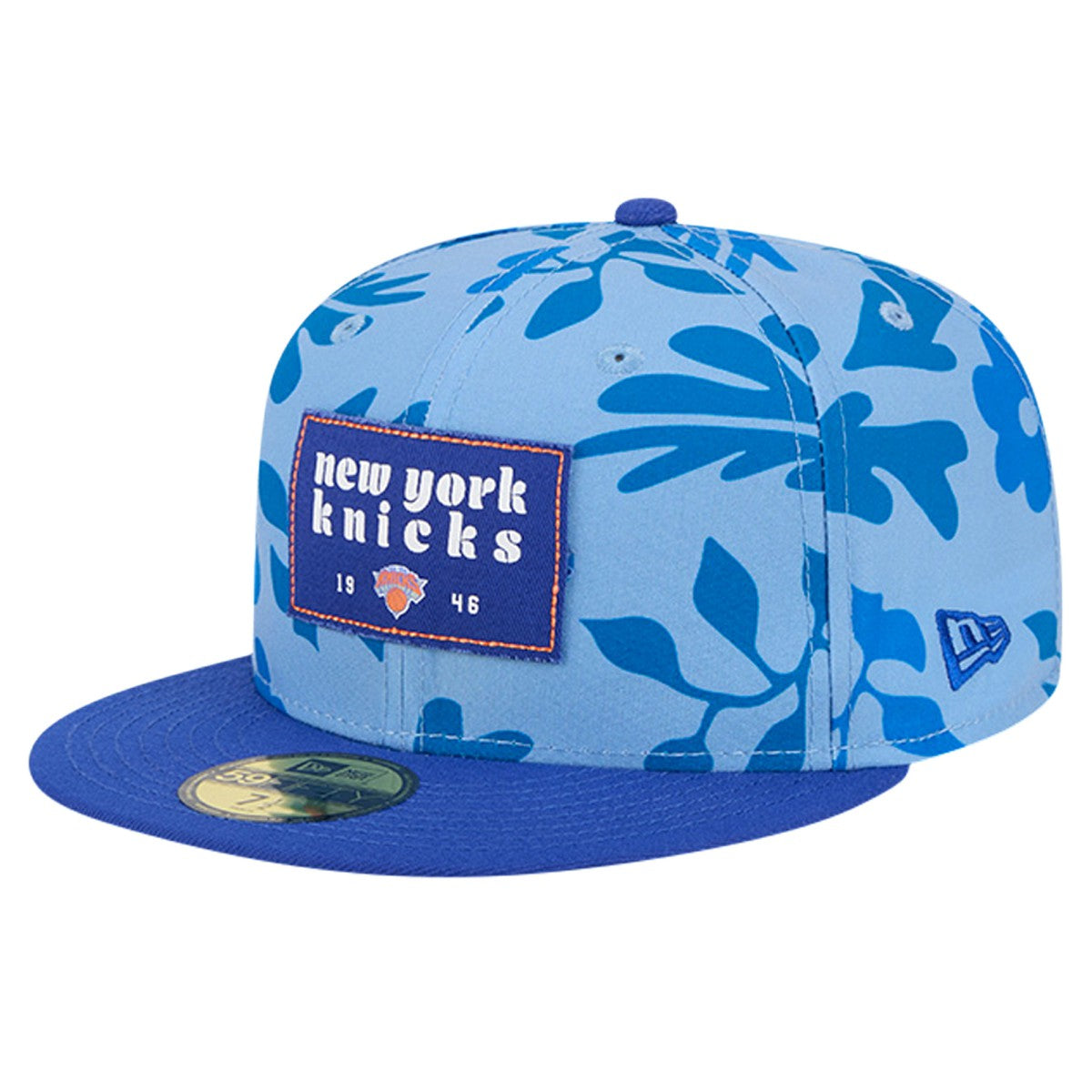 New York Knicks Palm Fronds 2-Tone 59FIFTY Fitted Hat - Blue | New Era outlet