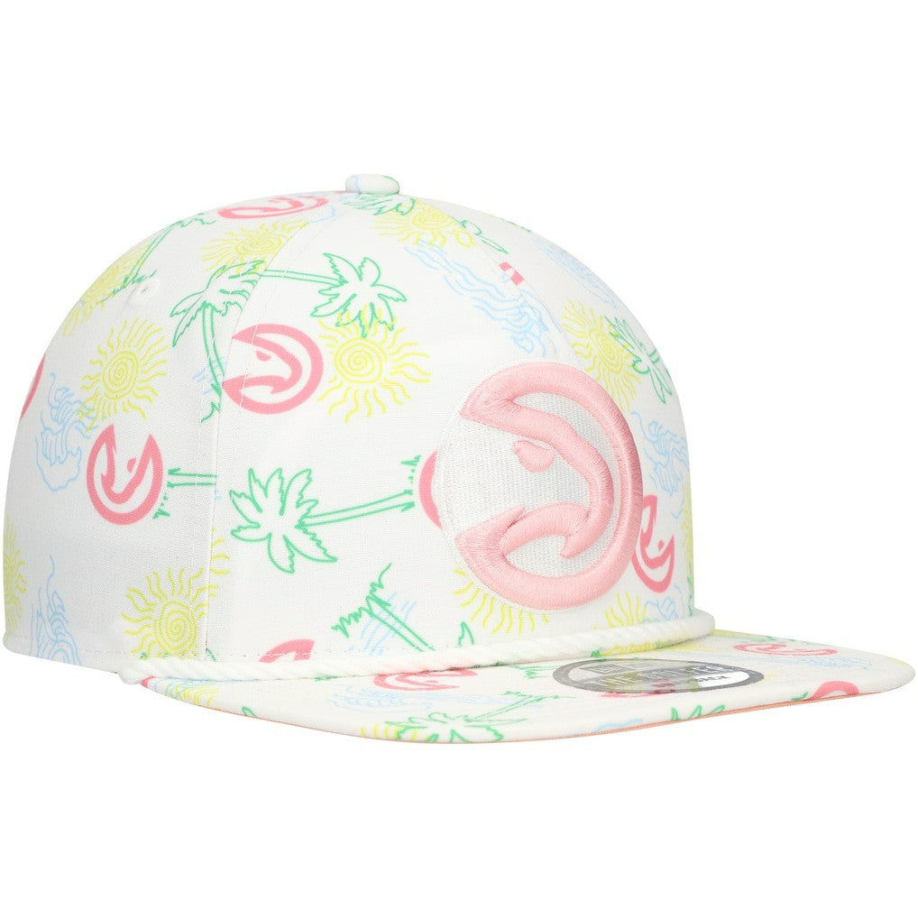 Atlanta Hawks Palm Trees and Waves Golfer Adjustable Hat - White | New Era discount