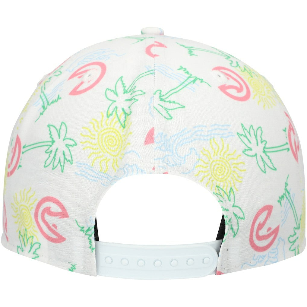 Atlanta Hawks Palm Trees and Waves Golfer Adjustable Hat - White | New Era discount