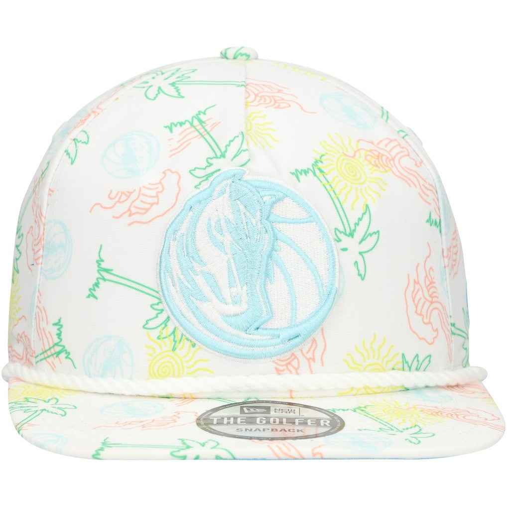 Dallas Mavericks Palm Trees and Waves Golfer Adjustable Hat sale - White | New Era shop