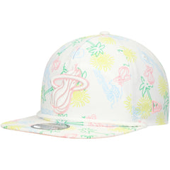 Miami Heat Palm Trees and Waves Golfer Adjustable Hat - White | New Era discount