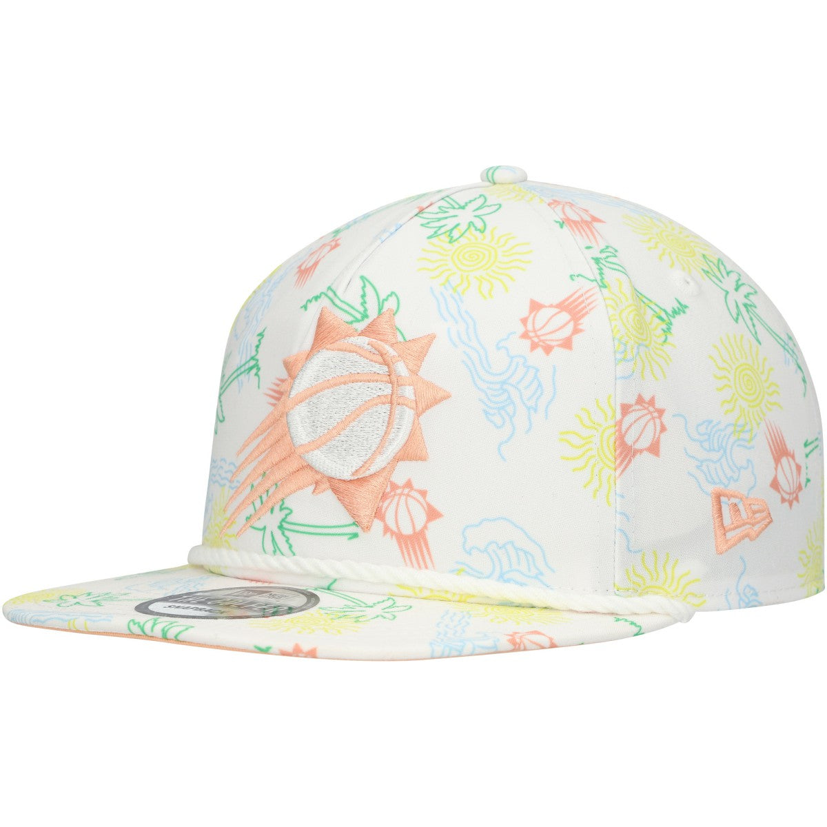 Phoenix Suns Palm Trees and Waves Golfer Adjustable Hat - White | New Era sale