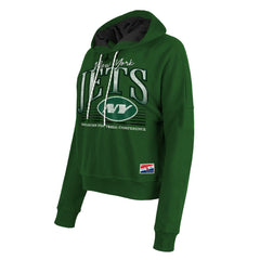 New York Jets New Era Women's Boxy Pullover Hoodie - Heather Green discount