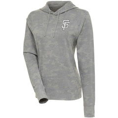 San Francisco Giants Antigua Women's Brushed Metallic Respite Pullover Hoodie - White