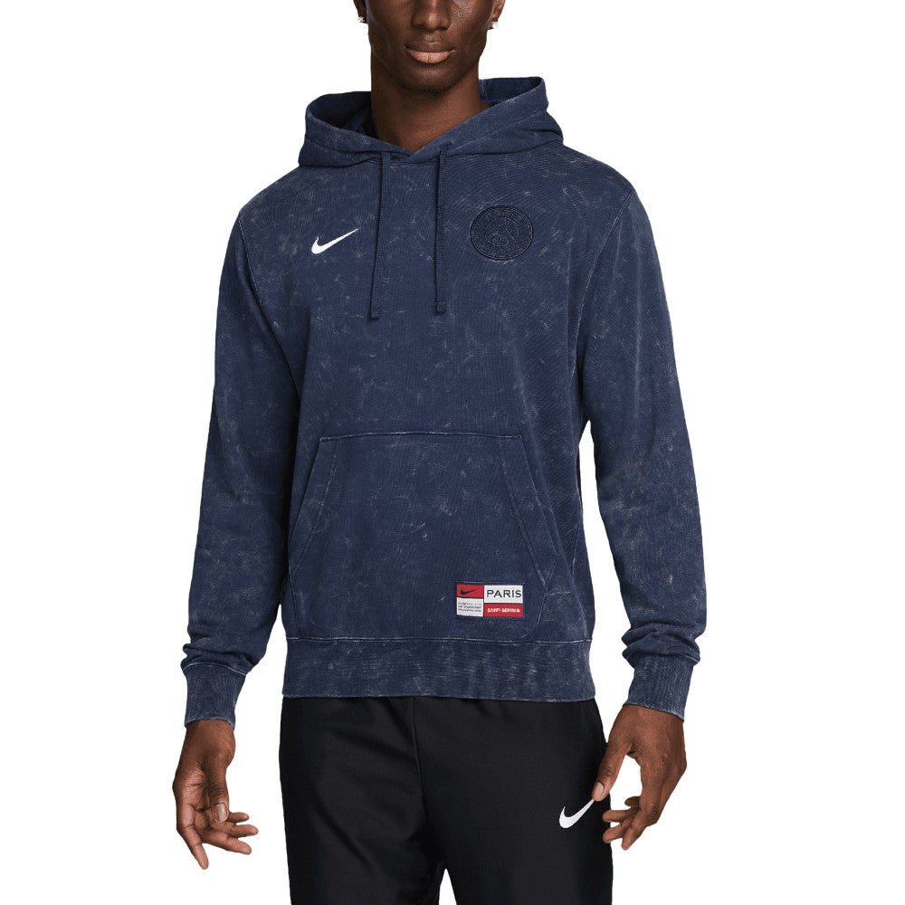 Paris Saint-Germain Club Washed Pullover Hoodie - Navy | Nike online