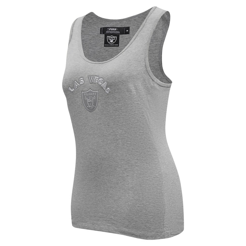 Las Vegas Raiders Pro Standard Women's Triple Tonal Racerback Tank Top - Gray on sale