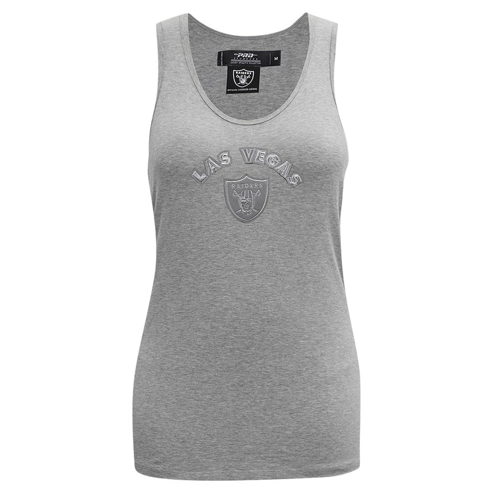 Las Vegas Raiders Pro Standard Women's Triple Tonal Racerback Tank Top - Gray on sale