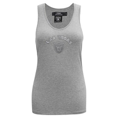 Las Vegas Raiders Pro Standard Women's Triple Tonal Racerback Tank Top - Gray on sale