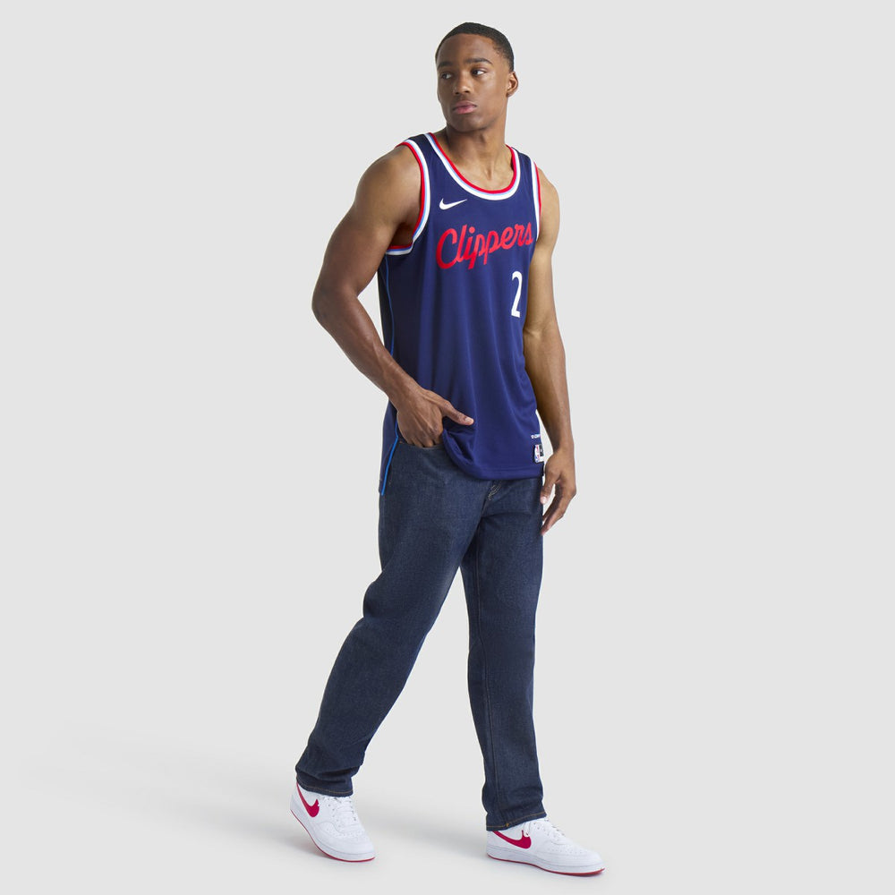 Kawhi Leonard LA Clippers Unisex 2024/25 Swingman Jersey - Navy - Icon Edition | Nike shop