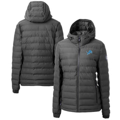 Detroit Lions Cutter & Buck Women's Mission Ridge Repreve Eco Insulated Full-Zip Puffer Jacket - Gray on sale