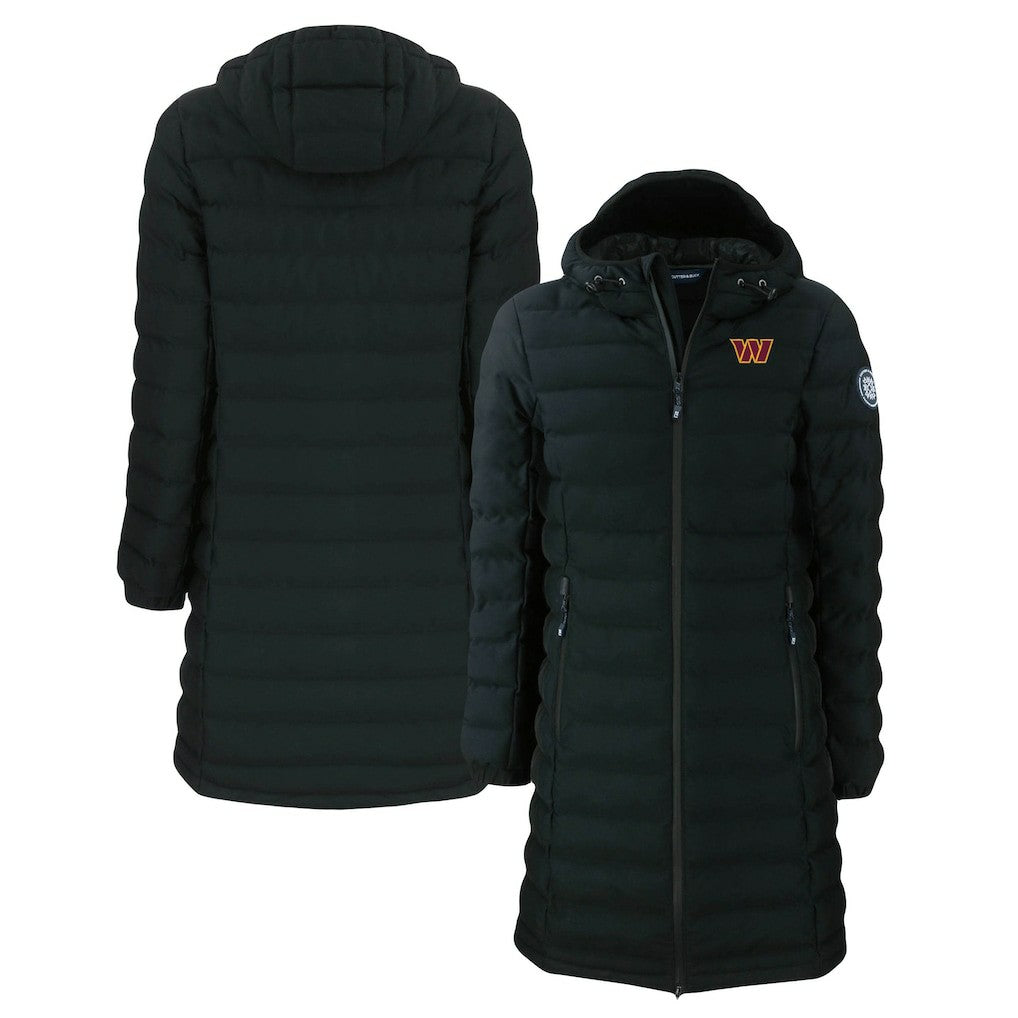 Washington Commanders Cutter & Buck Women's Mission Ridge Repreve Eco Insulated Long Full-Zip Puffer Jacket - Black outlet