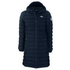 Denver Broncos Cutter & Buck Women's Mission Ridge Repreve Eco Insulated Long Full-Zip Puffer Jacket - Navy online
