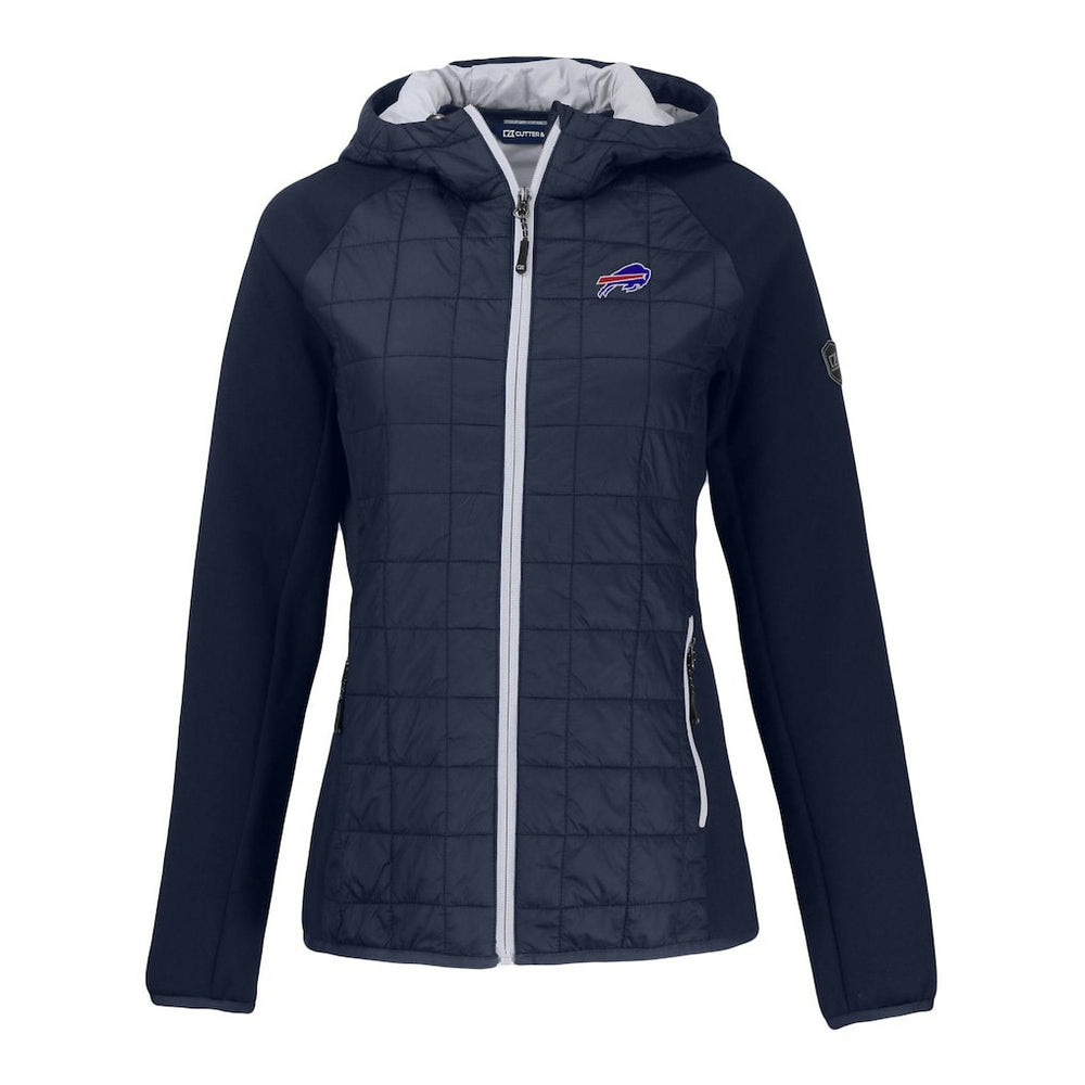 Buffalo Bills Cutter & Buck Women's Rainier Primaloft Eco Full-Zip Hybrid Jacket - Navy for sale