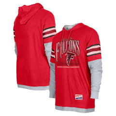 Atlanta Falcons New Era Twofer Long Sleeve Hooded T-Shirt - Red online