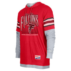 Atlanta Falcons New Era Twofer Long Sleeve Hooded T-Shirt - Red online