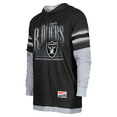 Las Vegas Raiders New Era Twofer Long Sleeve Hooded T-Shirt - Black for sale