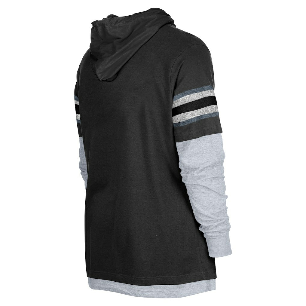 Las Vegas Raiders New Era Twofer Long Sleeve Hooded T-Shirt - Black for sale