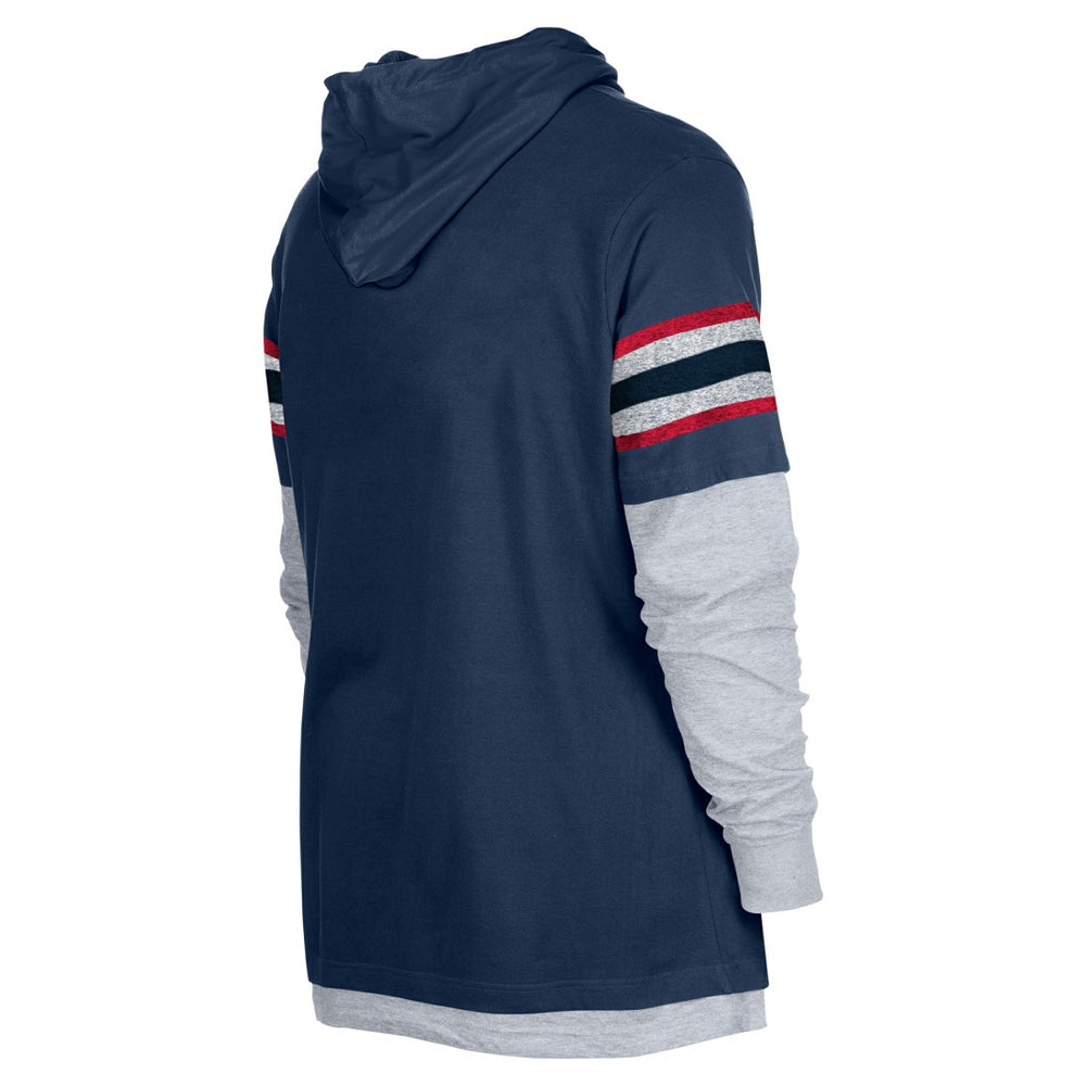 Houston Texans New Era Twofer Long Sleeve Hooded T-Shirt - Navy cheap