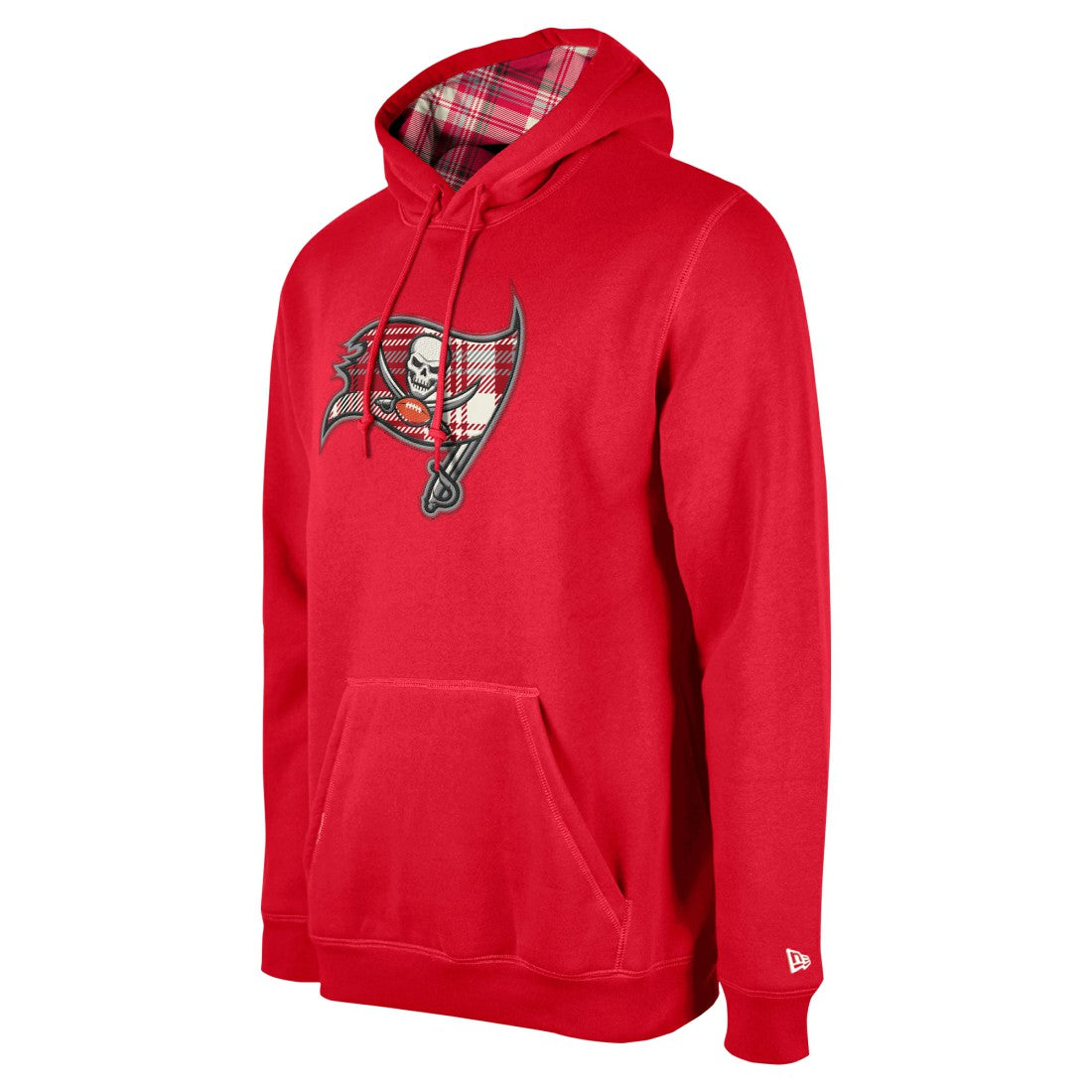 Tampa Bay Buccaneers New Era 3rd Down Plaid Pullover Hoodie - Red sale