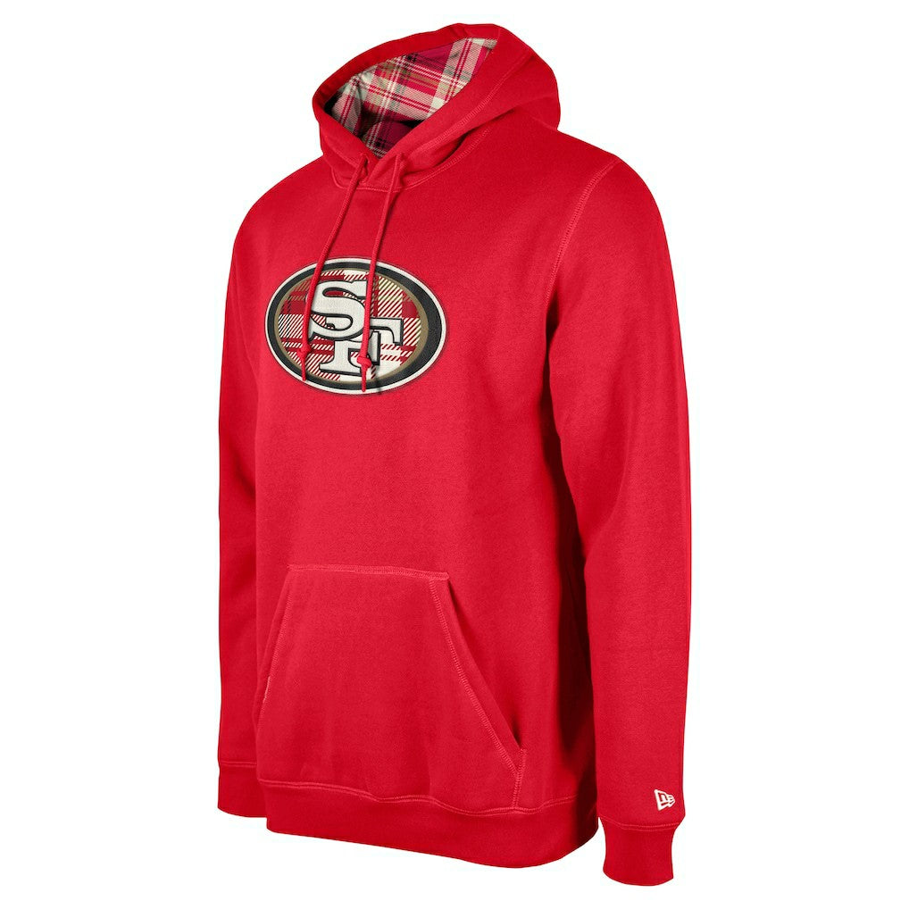 San Francisco 49ers New Era 3rd Down Plaid Pullover Hoodie - Scarlet cheap