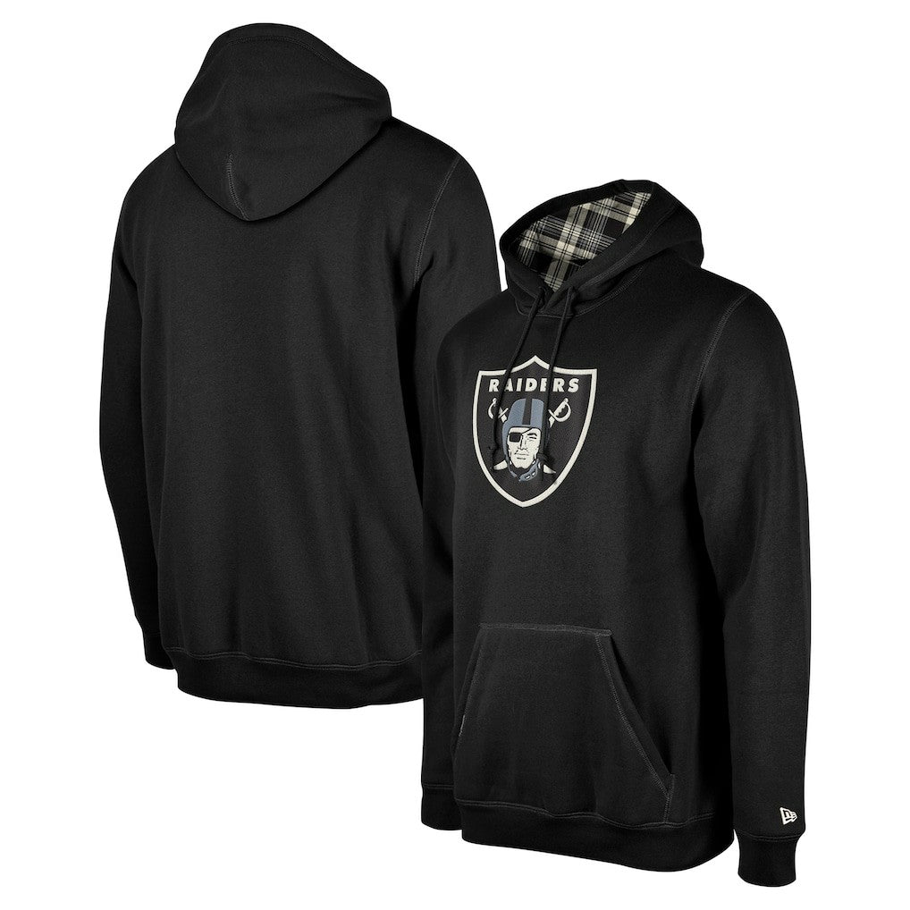 Las Vegas Raiders New Era 3rd Down Plaid Pullover Hoodie - Black outlet