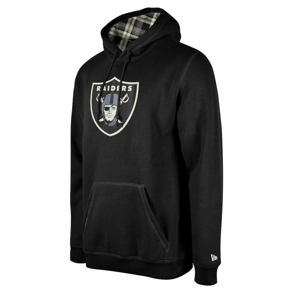 Las Vegas Raiders New Era 3rd Down Plaid Pullover Hoodie - Black outlet