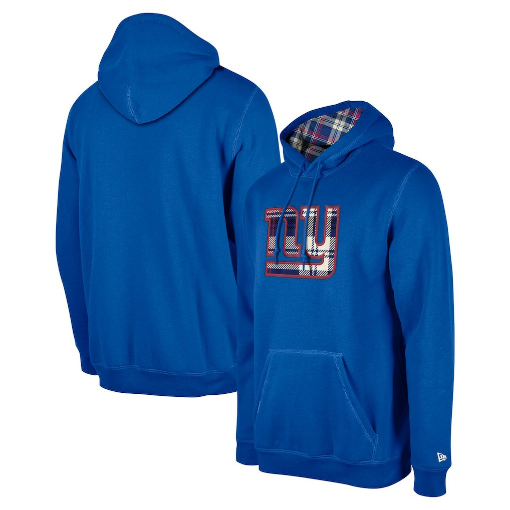 New York Giants New Era 3rd Down Plaid Pullover Hoodie - Royal for sale