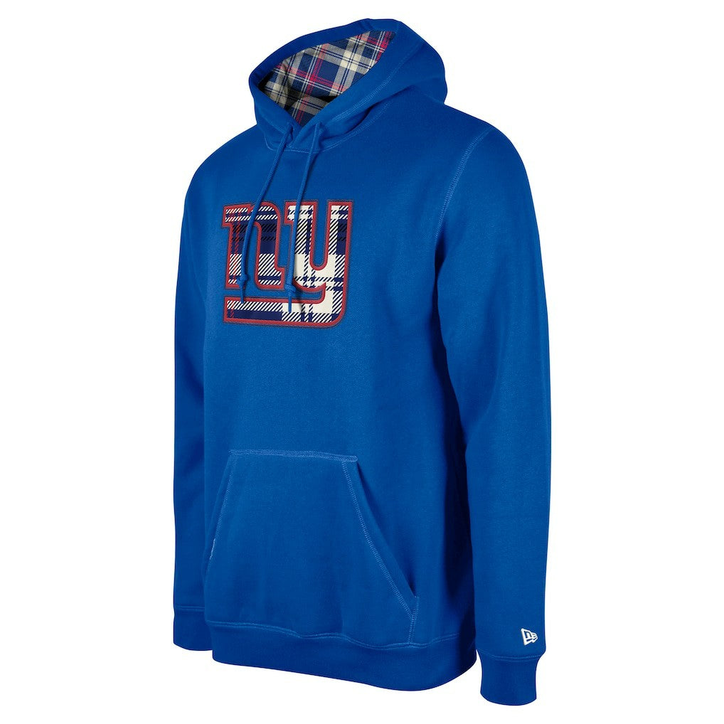 New York Giants New Era 3rd Down Plaid Pullover Hoodie - Royal for sale
