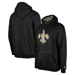 New Orleans Saints New Era 3rd Down Plaid Pullover Hoodie - Black online