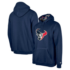 Houston Texans New Era 3rd Down Plaid Pullover Hoodie - Navy cheap