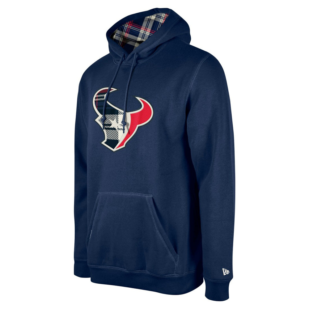 Houston Texans New Era 3rd Down Plaid Pullover Hoodie - Navy cheap