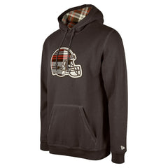 Cleveland Browns New Era 3rd Down Plaid Pullover Hoodie - Brown cheap