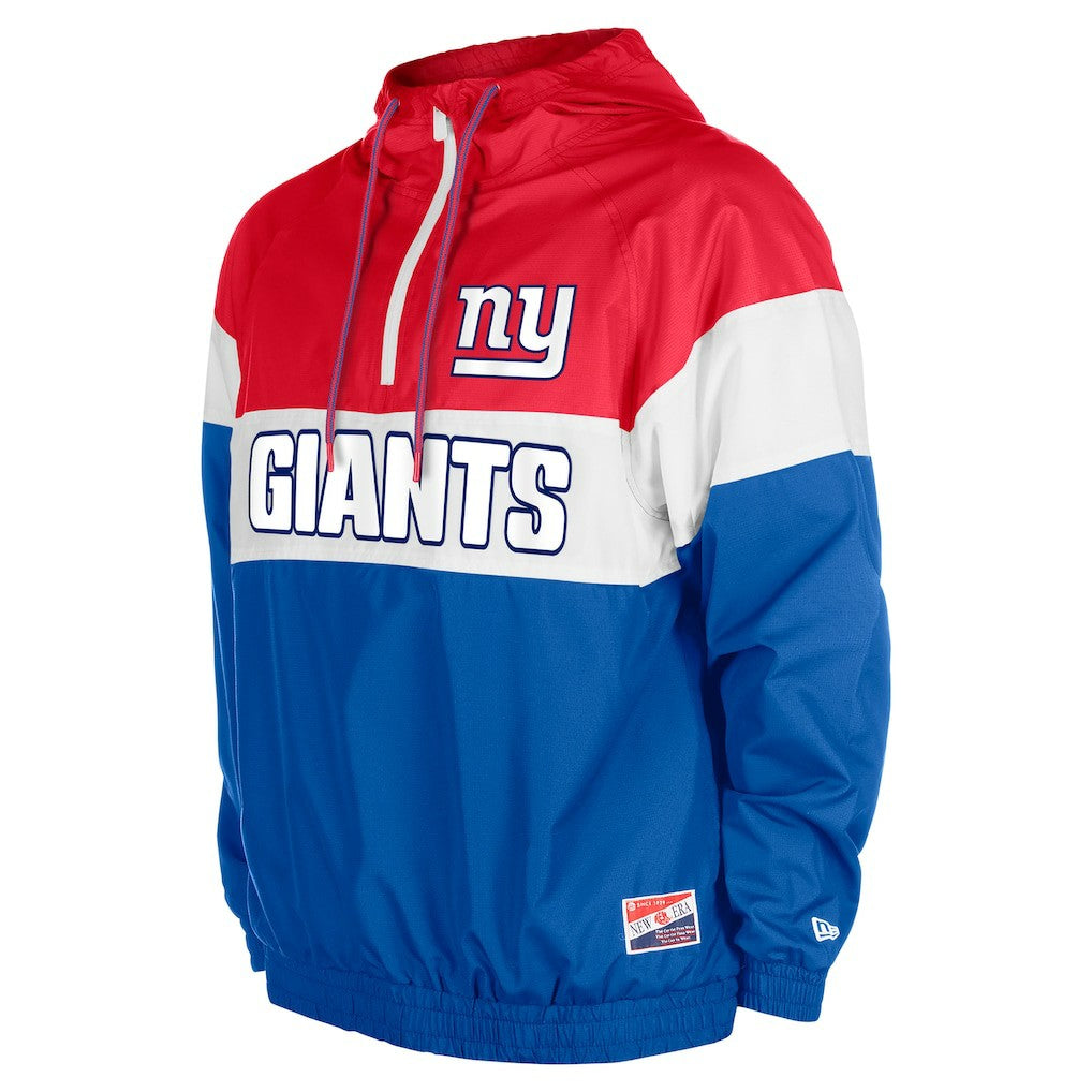 New York Giants New Era 3rd Down Raglan Quarter-Zip Windbreaker Jacket - Royal outlet
