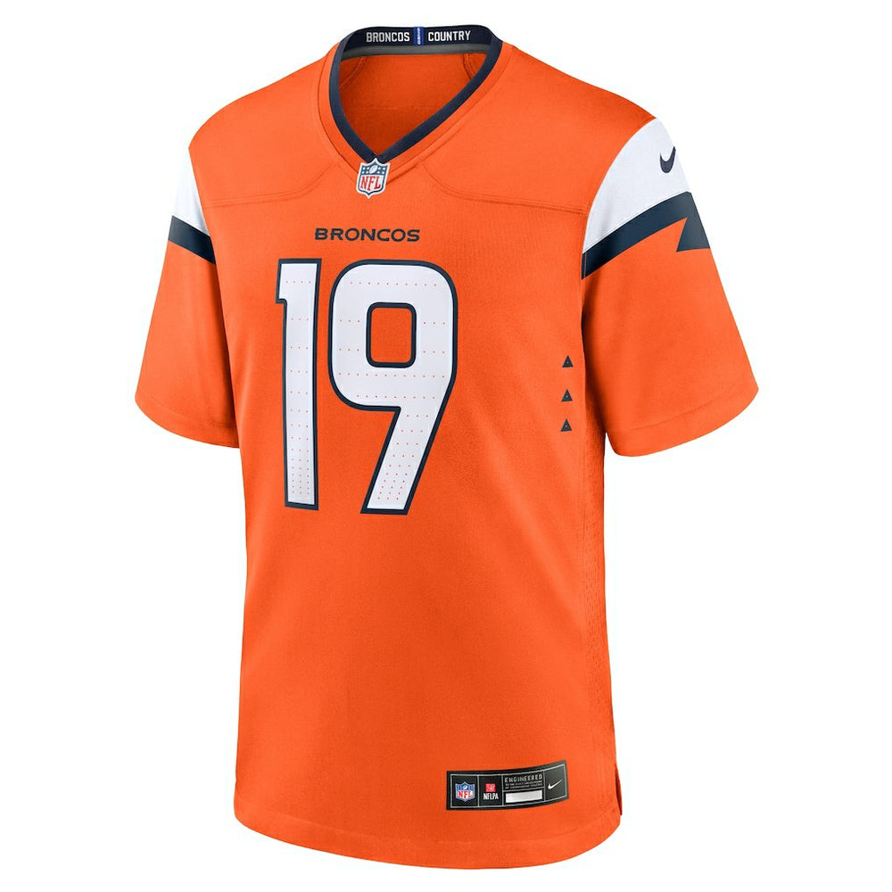 Marvin Mims Jr Denver Broncos Team Game Jersey - Orange | Nike for sale