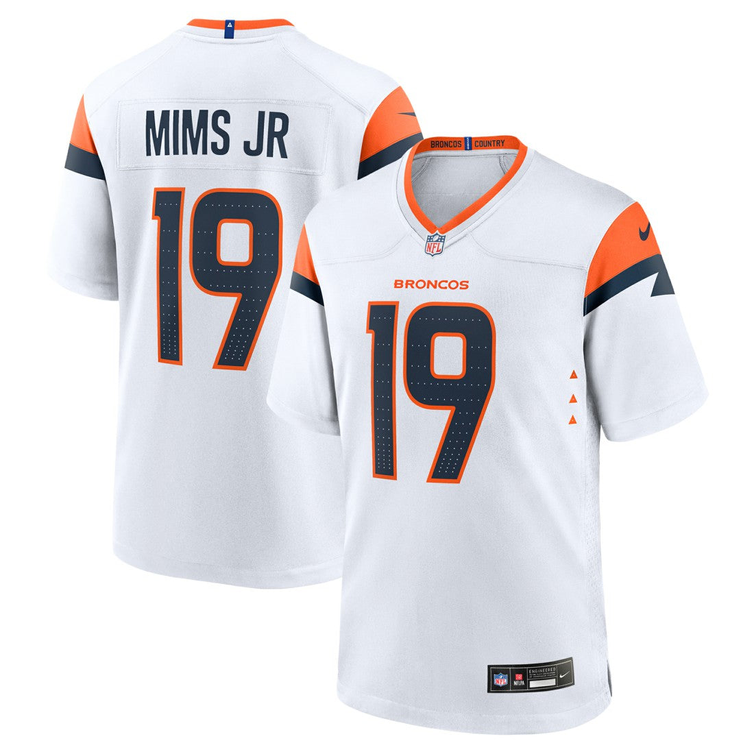 Marvin Mims Jr Denver Broncos Game Jersey - White | Nike for sale