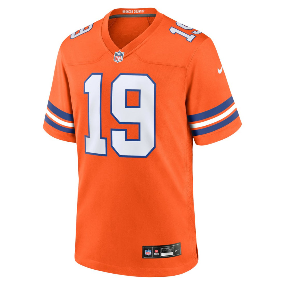 Marvin Mims Jr Denver Broncos Mile High Collection 1977 Throwback Player Game Jersey - Orange | Nike outlet