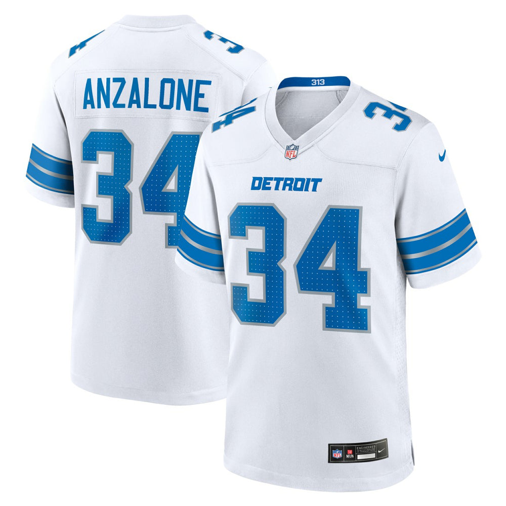 Alex Anzalone Detroit Lions White Game Jersey - White | Nike cheap