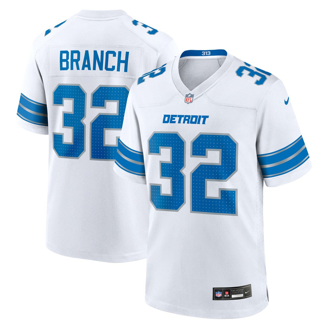 Brian Branch Detroit Lions White Game Jersey - White | Nike cheap