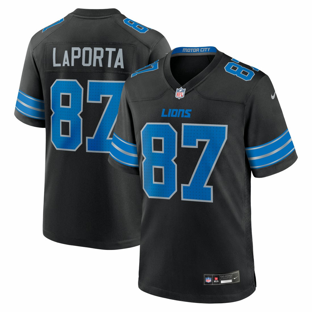 Sam LaPorta Detroit Lions 2nd Alternate Game Jersey - Black | Nike cheap
