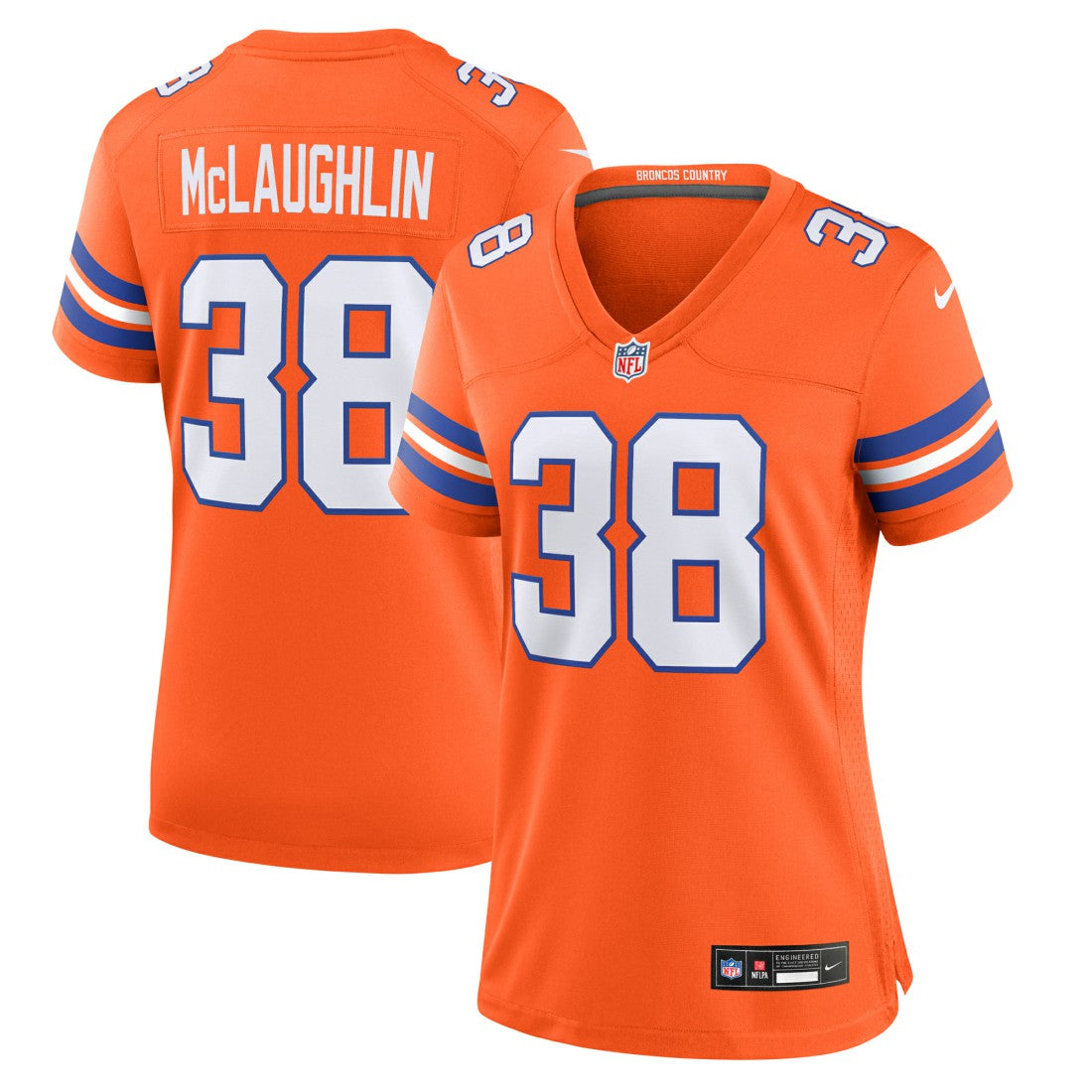 Jaleel McLaughlin Denver Broncos Women's Mile High Collection 1977 Throwback Player Game Jersey - Orange | Nike on sale