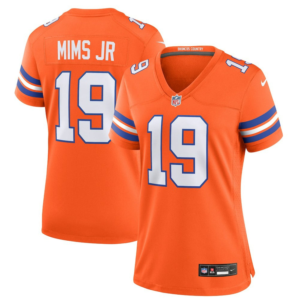 Marvin Mims Jr Denver Broncos Women's Mile High Collection 1977 Throwback Player Game Jersey - Orange | Nike cheap