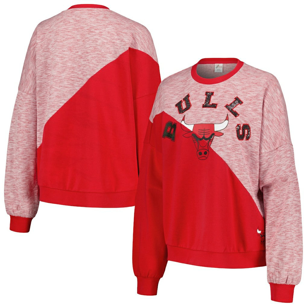 Chicago Bulls G-III 4Her by Carl Banks Women's Benches Split Pullover Sweatshirt sale - Red online