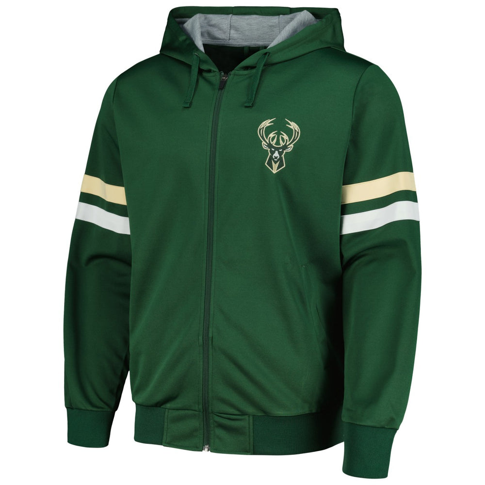 Milwaukee Bucks G-III Sports by Carl Banks Contender Full-Zip Hoodie Jacket - Hunter Green discount