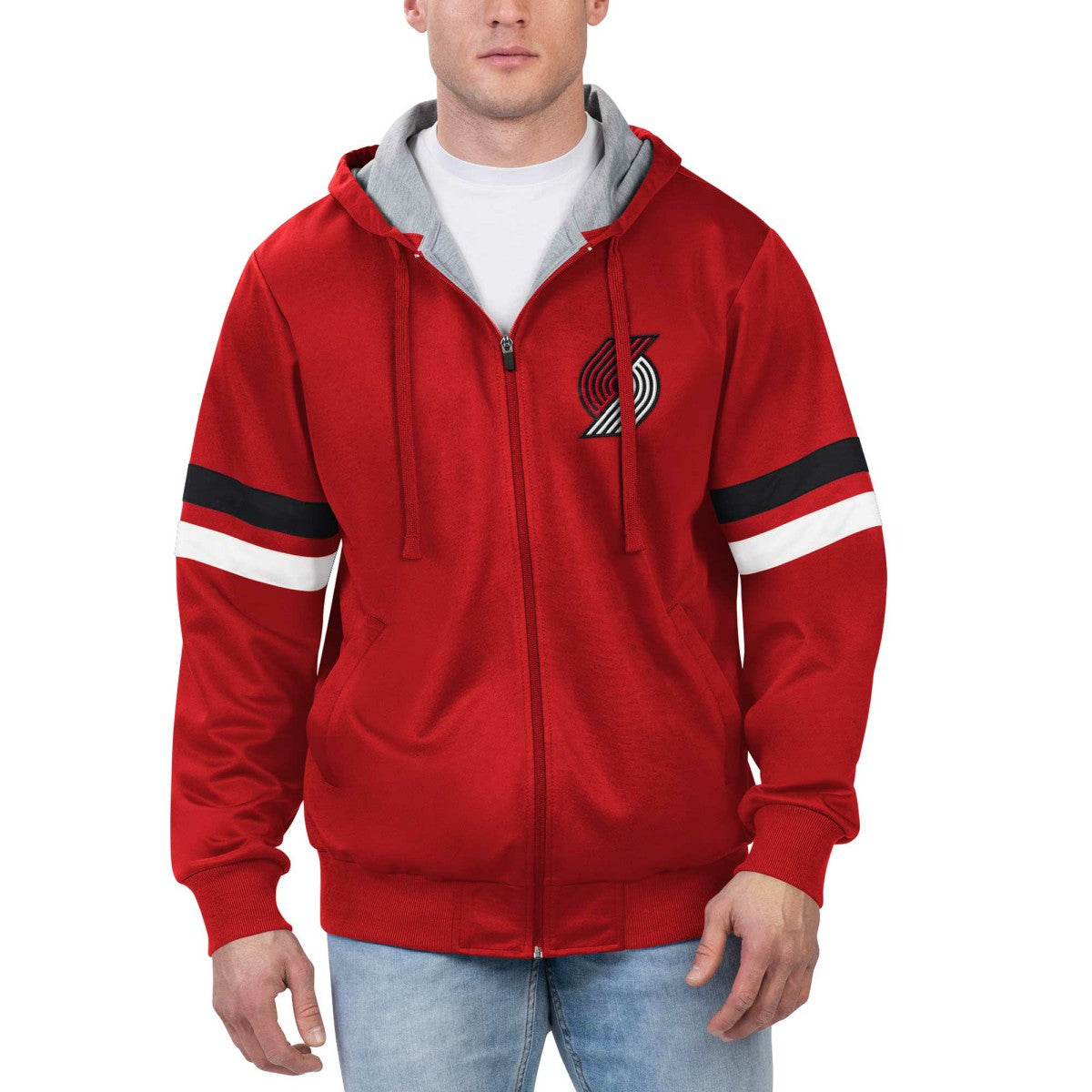 Portland Trail Blazers G-III Sports by Carl Banks Contender Full-Zip Hoodie Jacket - Red on sale