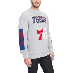 Philadelphia 76ers Tommy Jeans Hayes Crew Neck Pullover Sweatshirt - Heather Gray sale